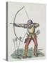 Foot Archer with Long Bow-English School-Stretched Canvas