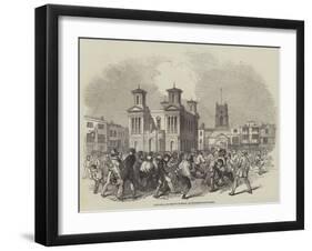 Foot-Ball on Shrove Tuesday, at Kingston-Upon-Thames-null-Framed Giclee Print