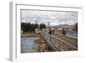 Foot Bridge at Argenteuil, 1872-Alfred Sisley-Framed Giclee Print