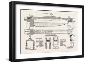 Foot Bridge over the River Welland, at Stamford, Uk, 1882-null-Framed Giclee Print