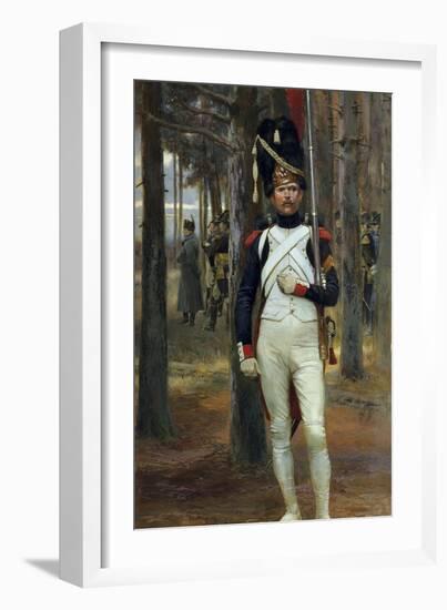 Foot Grenadier of the Imperial Guard-Edouard Detaille-Framed Art Print