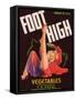 Foot High Vegetable Label - Firebaugh, CA-Lantern Press-Framed Stretched Canvas