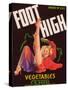 Foot High Vegetable Label - Firebaugh, CA-Lantern Press-Stretched Canvas