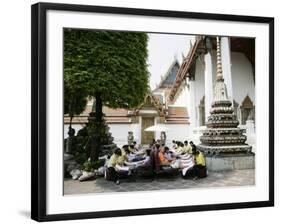 Foot Massage, Wat Po, Bangkok, Thailand, Southeast Asia-Angelo Cavalli-Framed Photographic Print