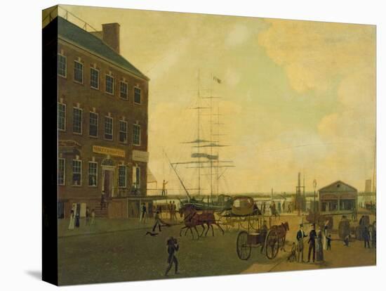 Foot of Cortlandt Street, New York City, C.1818-49-null-Stretched Canvas