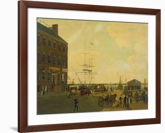 Foot of Cortlandt Street, New York City, C.1818-49-null-Framed Giclee Print