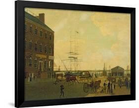 Foot of Cortlandt Street, New York City, C.1818-49-null-Framed Giclee Print