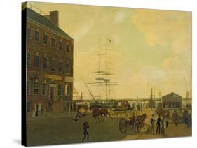Foot of Cortlandt Street, New York City, C.1818-49-null-Stretched Canvas