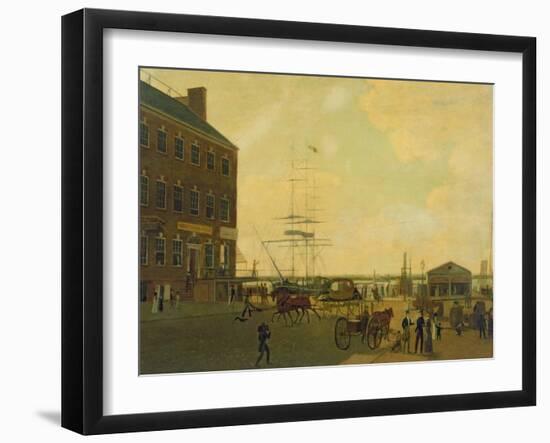Foot of Cortlandt Street, New York City, C.1818-49-null-Framed Giclee Print