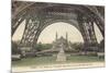Foot of Eiffel Tower, Paris-null-Mounted Premium Giclee Print
