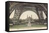 Foot of Eiffel Tower, Paris-null-Framed Stretched Canvas