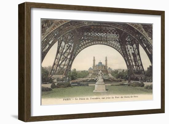 Foot of Eiffel Tower, Paris-null-Framed Art Print