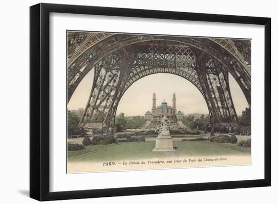 Foot of Eiffel Tower, Paris-null-Framed Art Print