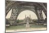 Foot of Eiffel Tower, Paris-null-Mounted Art Print