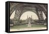 Foot of Eiffel Tower, Paris-null-Framed Stretched Canvas