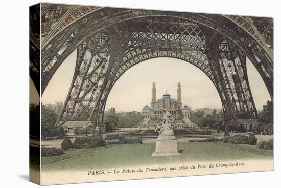 Foot of Eiffel Tower, Paris-null-Stretched Canvas