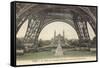 Foot of Eiffel Tower, Paris-null-Framed Stretched Canvas