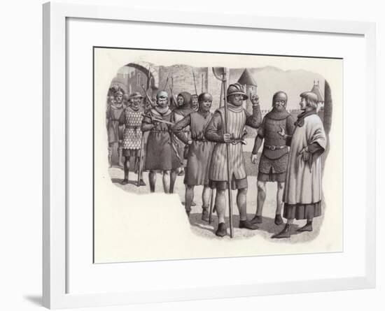 Foot Soldiers from the 14th Century-Pat Nicolle-Framed Giclee Print