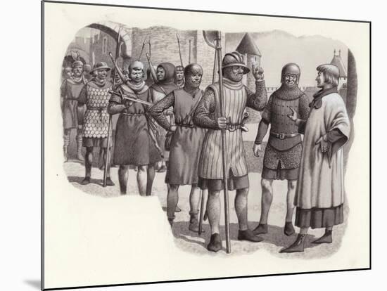 Foot Soldiers from the 14th Century-Pat Nicolle-Mounted Giclee Print