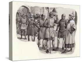 Foot Soldiers from the 14th Century-Pat Nicolle-Stretched Canvas