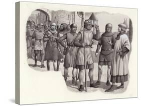 Foot Soldiers from the 14th Century-Pat Nicolle-Stretched Canvas