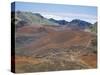 Foot Trail Through Haleakala Volcano Crater Winds Between Red Cinder Cones, Maui, Hawaiian Islands-Tony Waltham-Stretched Canvas