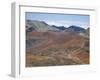 Foot Trail Through Haleakala Volcano Crater Winds Between Red Cinder Cones, Maui, Hawaiian Islands-Tony Waltham-Framed Photographic Print