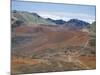 Foot Trail Through Haleakala Volcano Crater Winds Between Red Cinder Cones, Maui, Hawaiian Islands-Tony Waltham-Mounted Photographic Print