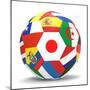 Football and Flags Representing All Countries Participating in Football World Cup in Brazil in 2014-paul prescott-Mounted Premium Giclee Print