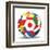 Football and Flags Representing All Countries Participating in Football World Cup in Brazil in 2014-paul prescott-Framed Art Print