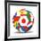 Football and Flags Representing All Countries Participating in Football World Cup in Brazil in 2014-paul prescott-Framed Art Print