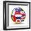 Football and Flags Representing All Countries Participating in Football World Cup in Brazil in 2014-paul prescott-Framed Art Print