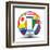 Football and Flags Representing All Countries Participating in Football World Cup in Brazil in 2014-paul prescott-Framed Art Print