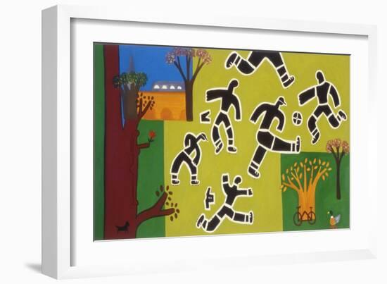 Football at the Park, 2002,-Cristina Rodriguez-Framed Giclee Print