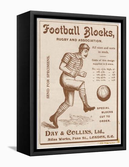 Football Blocks' a Device to Protect a Footballers Shins-null-Framed Stretched Canvas