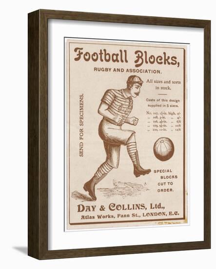 Football Blocks' a Device to Protect a Footballers Shins-null-Framed Photographic Print