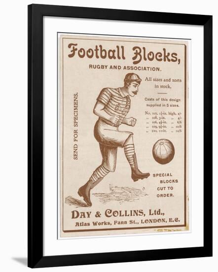 Football Blocks' a Device to Protect a Footballers Shins-null-Framed Photographic Print