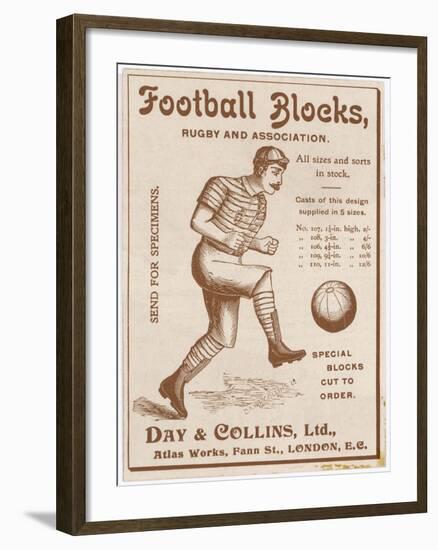 Football Blocks' a Device to Protect a Footballers Shins-null-Framed Photographic Print