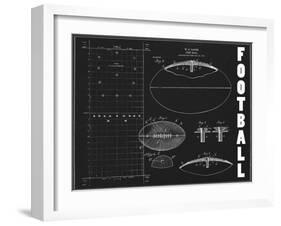 Football Blueprint 1-Tina Carlson-Framed Art Print