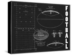 Football Blueprint 1-Tina Carlson-Stretched Canvas