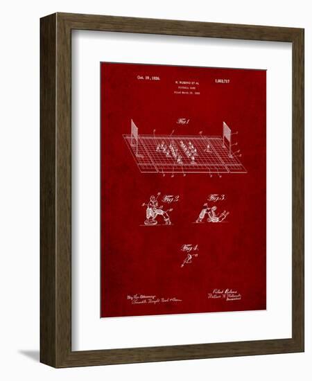 Football Board Game Patent-Cole Borders-Framed Art Print