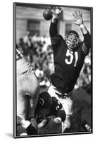 Football: Chicago Bears Dick Butkus No.51 in Action, Blocking Passing Attempt Vs La Rams-Bill Eppridge-Mounted Photographic Print