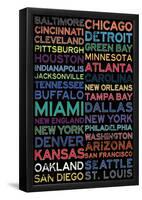 Football Cities - Color-null-Framed Poster