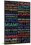 Football Cities - Color-null-Mounted Poster