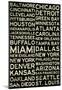 Football Cities - Vintage-null-Mounted Poster