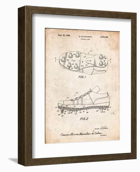 Football Cleat Patent Print-Cole Borders-Framed Art Print