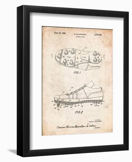 Football Cleat Patent Print-Cole Borders-Framed Art Print