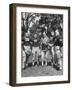 Football Coach Earl Blaik Working with Players Felix Blanchard, Glenn Davis, and Thomas Mcwilliams-null-Framed Photographic Print