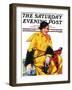 "Football Fan," Saturday Evening Post Cover, November 5, 1932-Tempest Inman-Framed Giclee Print