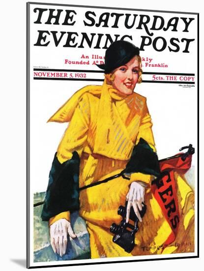 "Football Fan," Saturday Evening Post Cover, November 5, 1932-Tempest Inman-Mounted Giclee Print